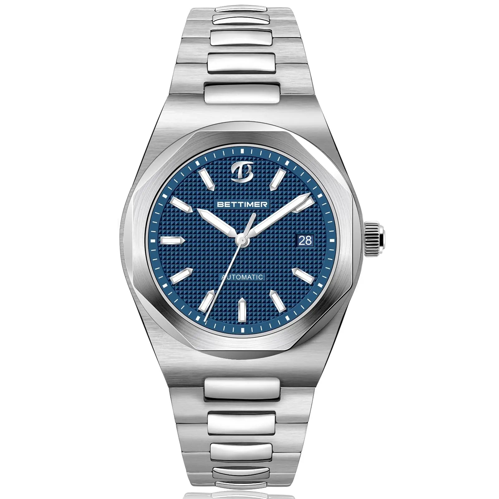 BETTIMER B8001 V1 Automatic Watches Men PT5000 Movement 40mm 316L Stainless Steel 10ATM Water Resistance Self-Winding Mechanical