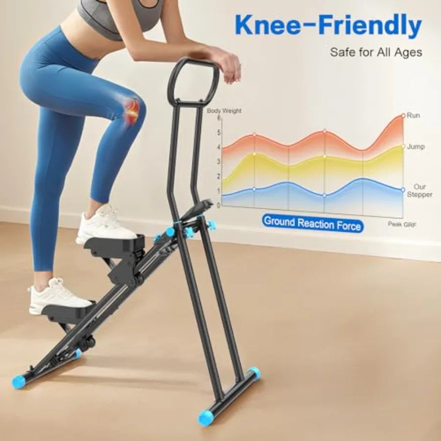 HXD-ERGO Stair Stepper for Home New Version 6 Adjustable Resistance Vertical Climber Cardio Exercise Machine Folding Stair Clim