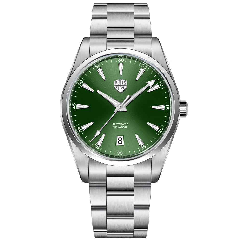 2025 New RollsTimi Men's Watches NH35 Automatic Watch For Men Mechanical Wristwatch AR Sapphire Mirror Luminous Waterproof Clock