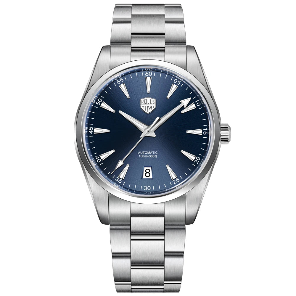 2025 New RollsTimi Men's Watches NH35 Automatic Watch For Men Mechanical Wristwatch AR Sapphire Mirror Luminous Waterproof Clock