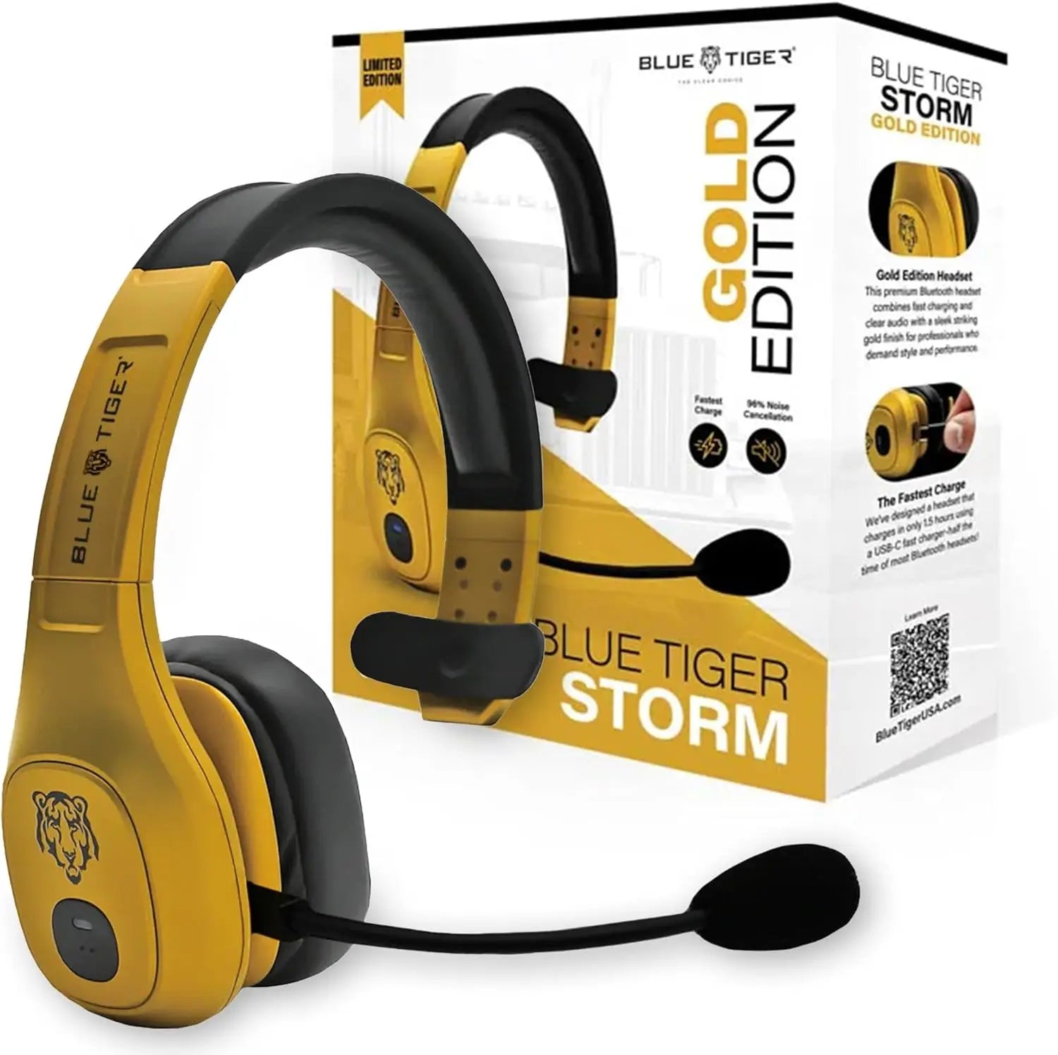 Premium Trucker Bluetooth Headset - Wireless Noise Canceling, 30-Hour Talk Time, USB-C Charging for Drivers