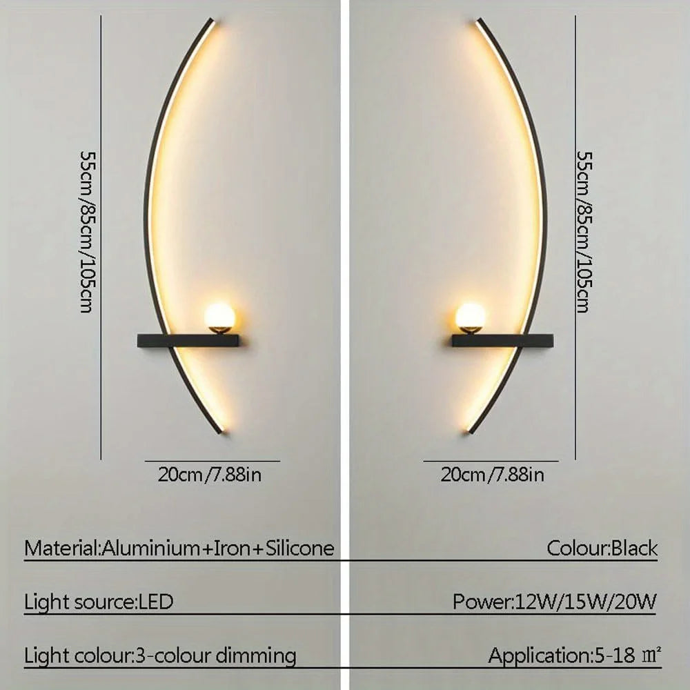 2pcs Bedroom Wall Lights, 31.5in LED Warm Light Wall Lamps for Bedroom, Modern Wall Sconces Set Of Two, Wall Sconces Wall Lights