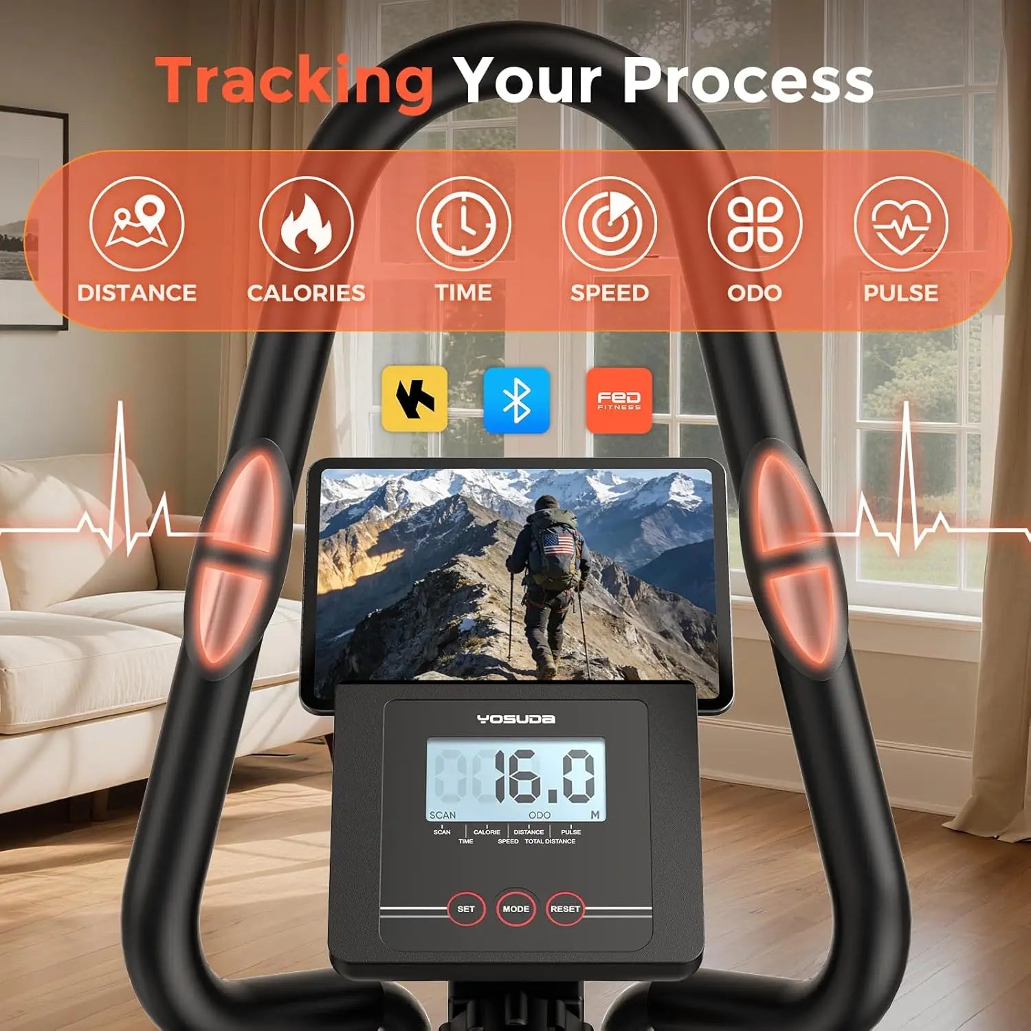 YOSUDA Elliptical Exercise Machine,3-in-1 (Elliptical+Cardio Climber+Stair Stepper) Elliptical Machine for Home,Quiet Magnetic