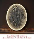 48-Inch LED Moon Wall Light - Plug-In Dimmable Sconce with Remote, 45W Main & 20W Night Light, Meteorite Crater Design, 1.75