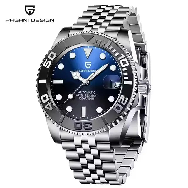 PAGANI DESIGN 40MM Diving Series Luxury Men Mechanical Watch Sapphire Glass Stainless steel waterproof Automatic Watches for men