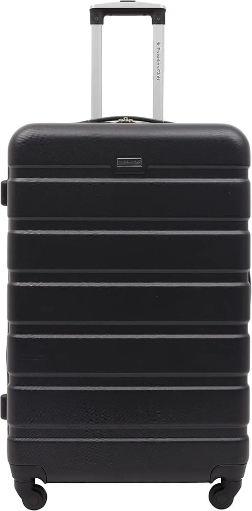 2-Piece Black Luggage Set for Travelers, Durable and Stylish Carry-On Suitcase with Spinner Wheels