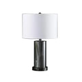 21.25" LED Night Light Mid-Century Glass Black Chrome Table Lamp - Stylish and Modern Home Lighting Fixture for Living Room,