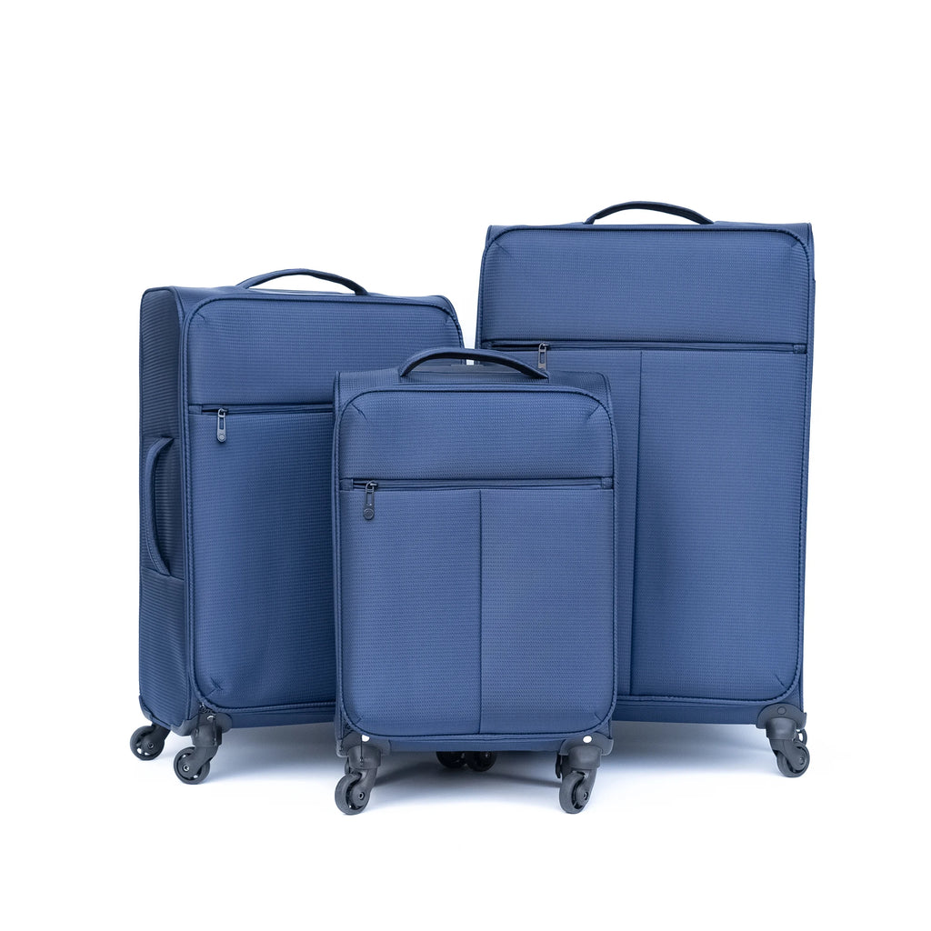 3 PCS Oxford cloth suitcase Dark blue(No password lock)  carry on luggage with wheels  luggage set
