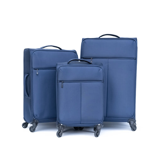 3 PCS Oxford cloth suitcase Dark blue(No password lock)  carry on luggage with wheels  luggage set