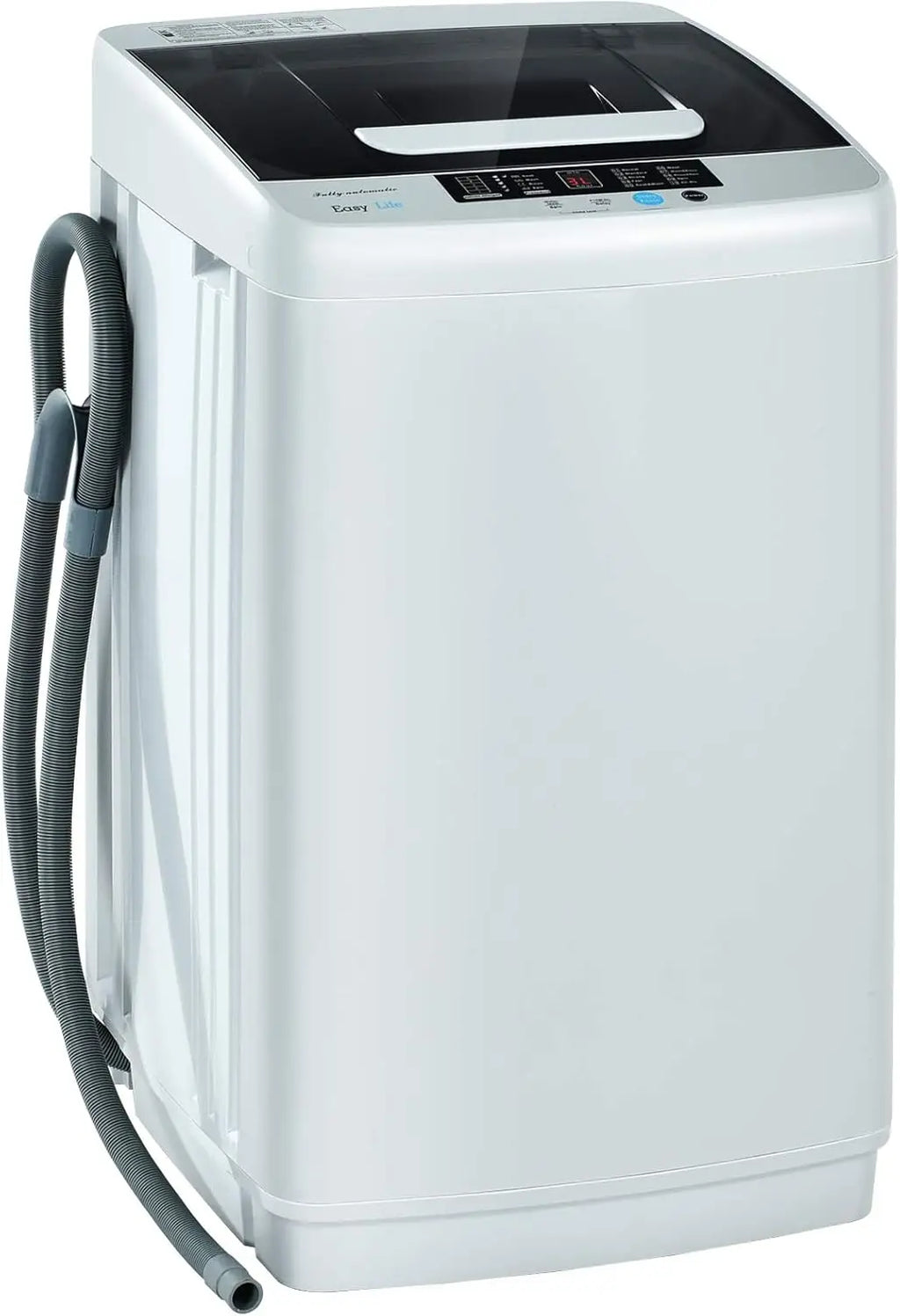Full Automatic Portable Washing Machine 8.8lbs 2-in-1 Washer & Spinner Combo 1.04 cu.ft 10 Programs Top Load for Apartment Dorm