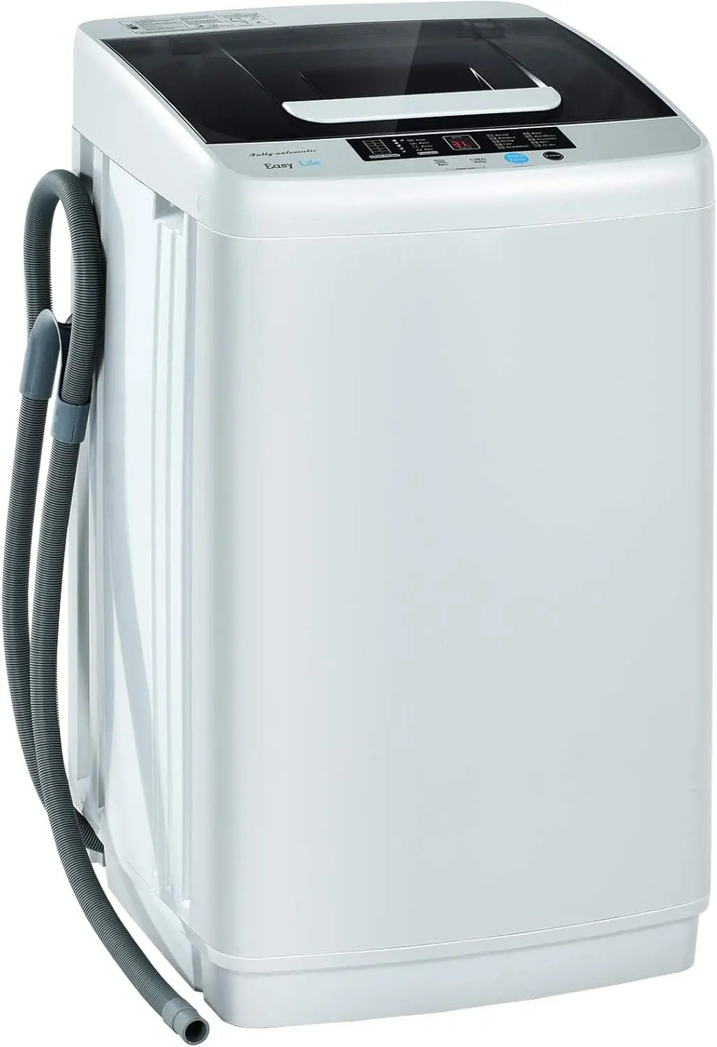 Full Automatic Portable Washing Machine 8.8lbs 2-in-1 Washer & Spinner Combo 1.04 cu.ft 10 Programs Top Load for Apartment Dorm