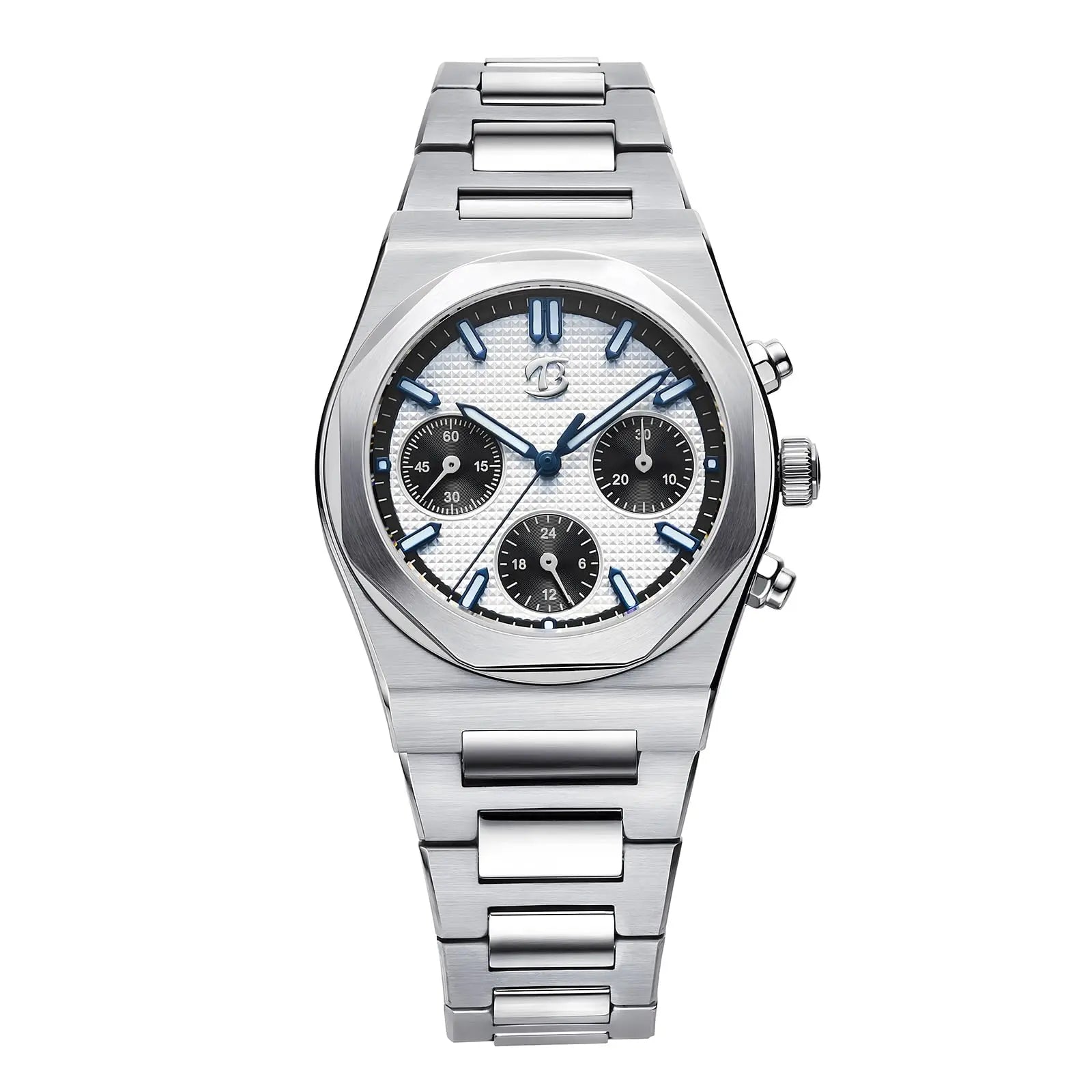 BETTIMER B8002 Men's Mechanical Chronograph Watch ST1903 Movement 38.5mm 316L Stainless Steel Sapphire Luminous Watches for Men