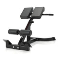 Adjustable Back Roman Chair Hyperextension Bench for Home Gym Abs and Glute Workout Equipment in Black Steel with Durable Foam