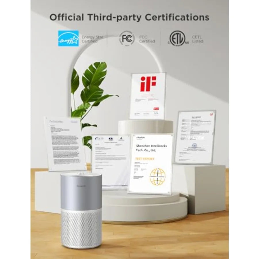 Smart Air Purifier for Large Rooms with App Alexa Control Covers up to 1162ft Air Quality Monitor PM2.5 Sensor White for Pet Ha