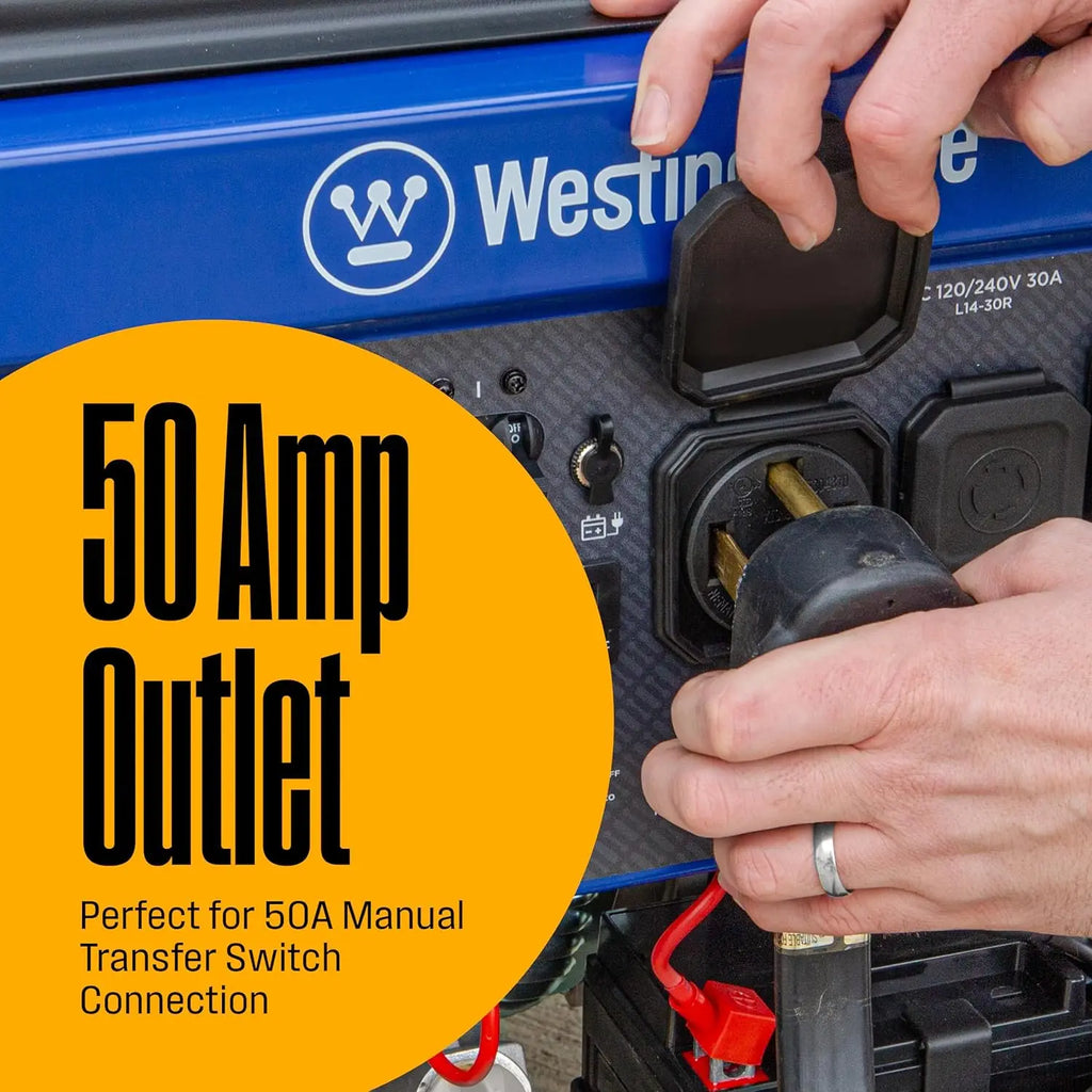 12500W Dual Fuel Portable Generator with Remote Start, Transfer Switch Ready for Home Backup