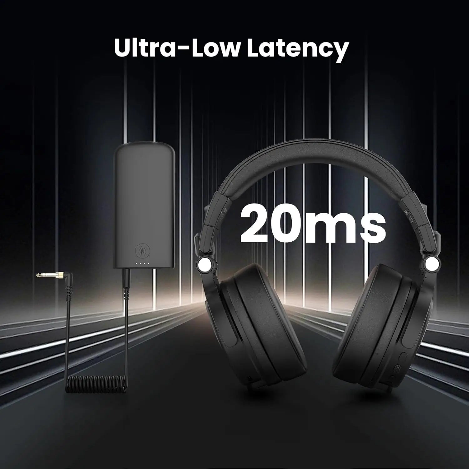 Studio Max Wireless DJ Headphones: 120H Playtime, Low-Latency, Hi-Res Audio, Dual-Mic ENC for Gaming PC and Studio Guitar