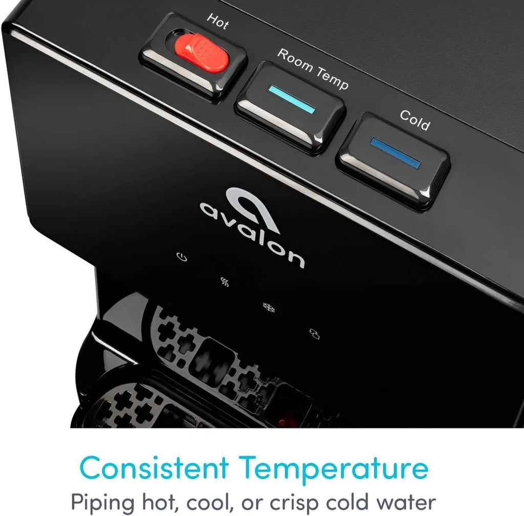Bottom Loading Water Cooler Dispenser with BioGuard - Hot, Cold & Room Water, Stainless Steel, Anti-Microbial Coating, UL Listed