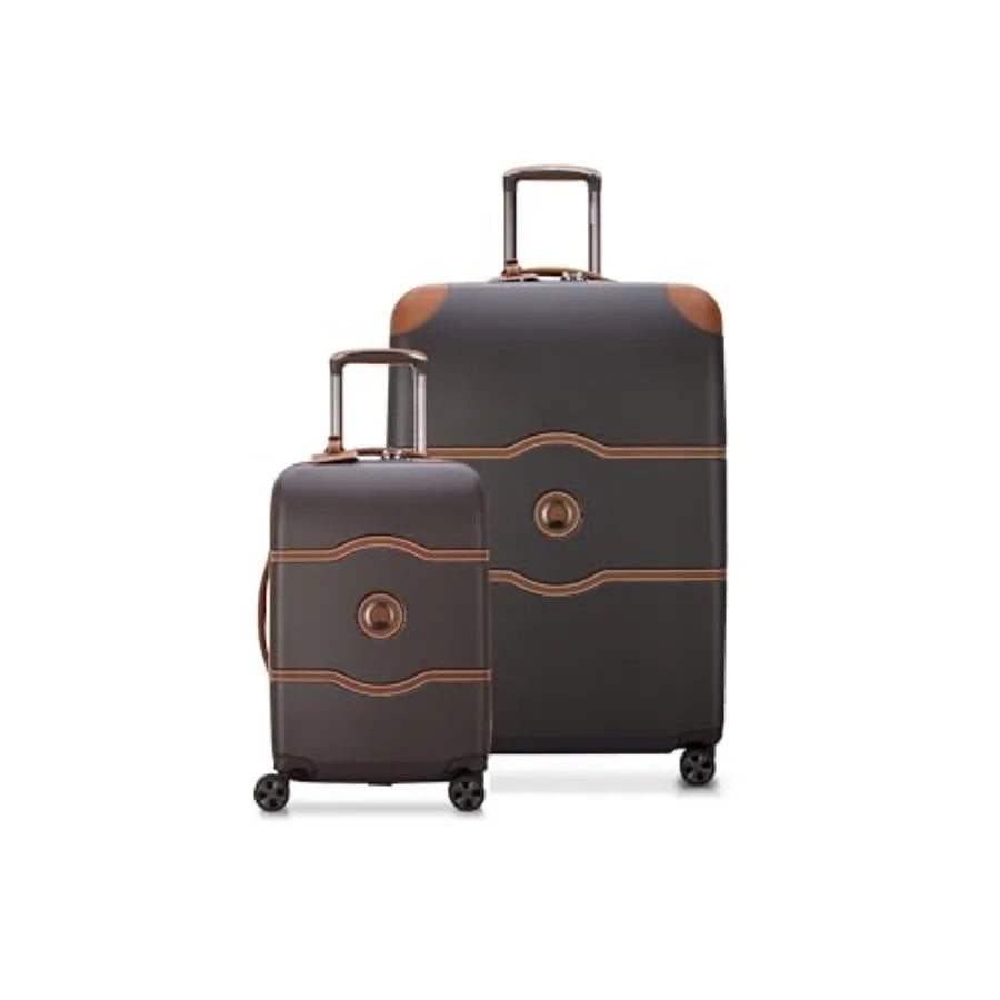 DELSEY PARIS Chatelet Air 2.0 Hardside Luggage with Spinner Wheels Chocolate Brown 2 Piece Set 19 28