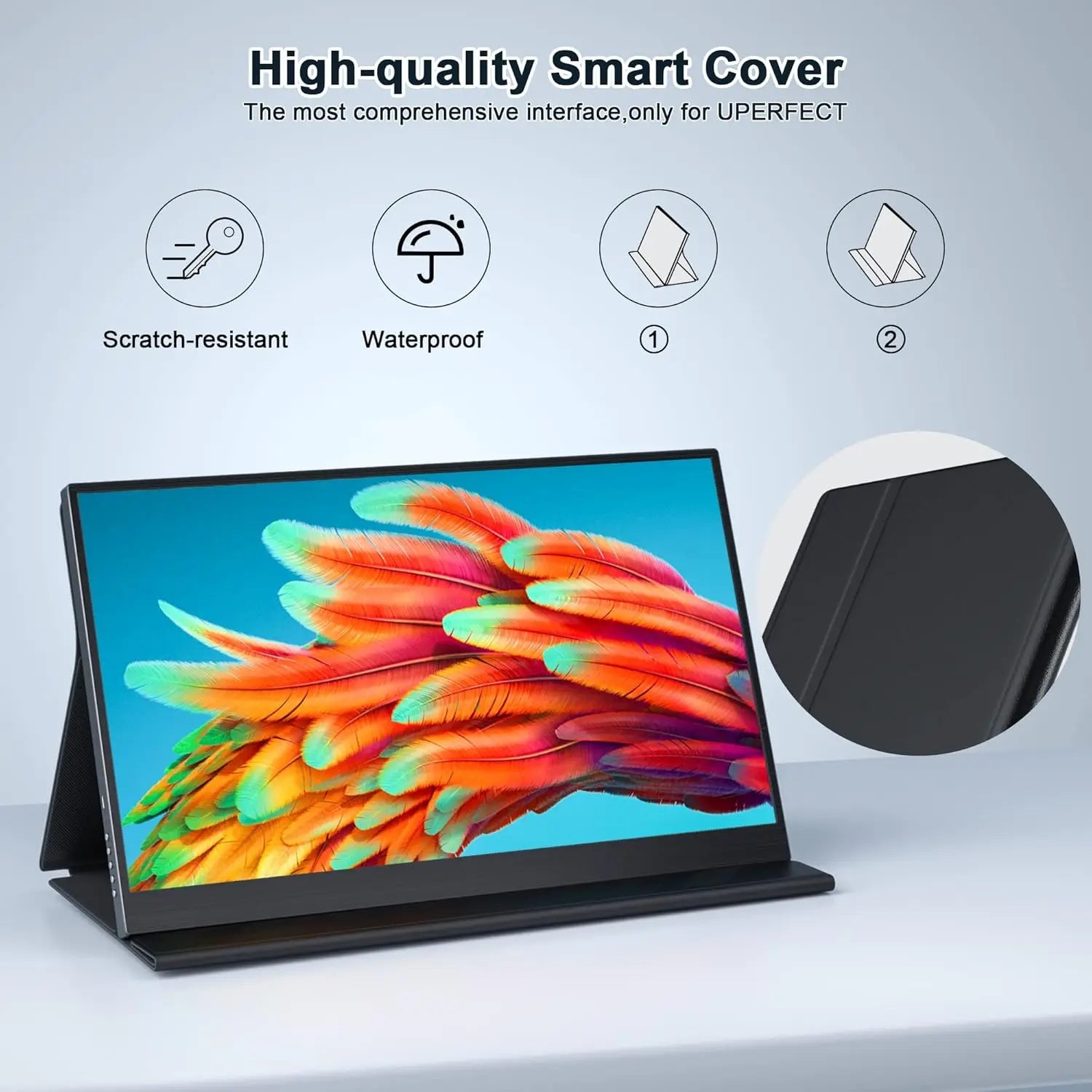 17.3" 144Hz Portable Gaming Monitor, 1080P FHD USB-C HDMI IPS Display, Laptop Screen Extender with Smart Cover & Speakers, for Laptop PC Mac Phone PS3/4/5 Xbox