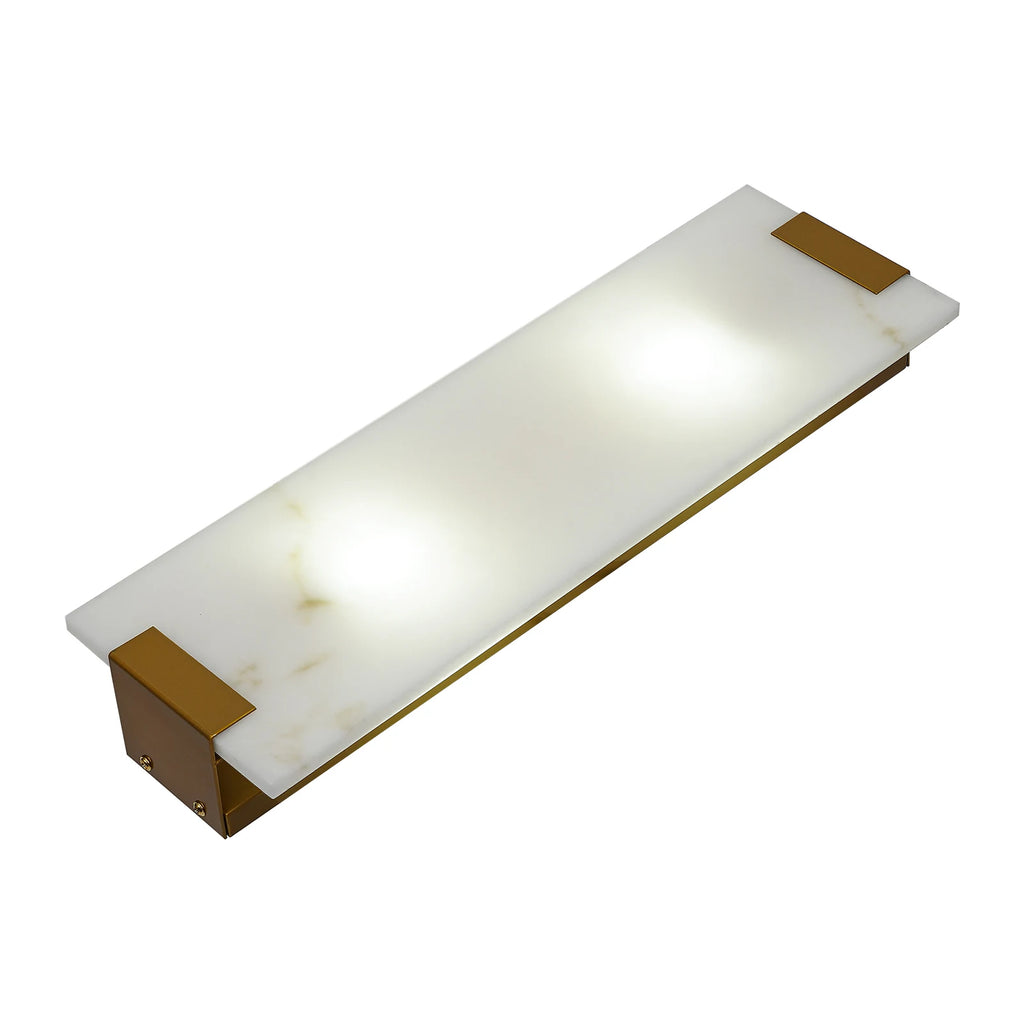 Hand-Carved Alabaster Sconce Rectangular G9 Light Wall Lamp Bedroom Kitchen US