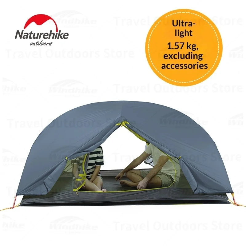 Naturehike Mongar UL Camping Tent 2 Person Backpacking Tents 210T Ultralight Tent Waterproof Hiking Survival Outdoor Hiking Tent