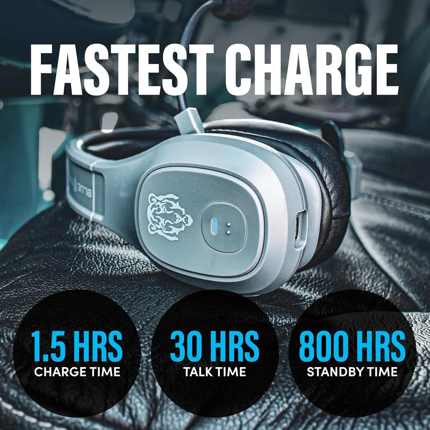 Premium Trucker Bluetooth Headset - Wireless Noise Canceling, 30-Hour Talk Time, USB-C Charging for Drivers