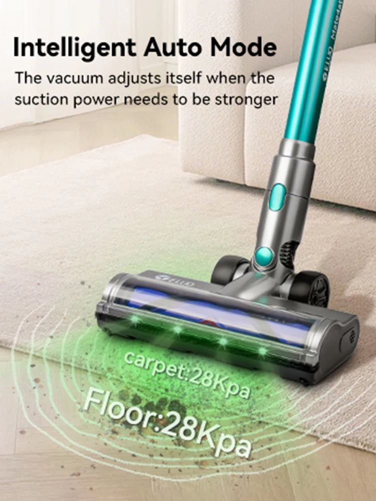 E.LUO Vacuum Cleaner Stretchable Lightweight Dust Sensor Strong Suction 1h Run Time for Home Pet Carpets Floor Car Cleaning