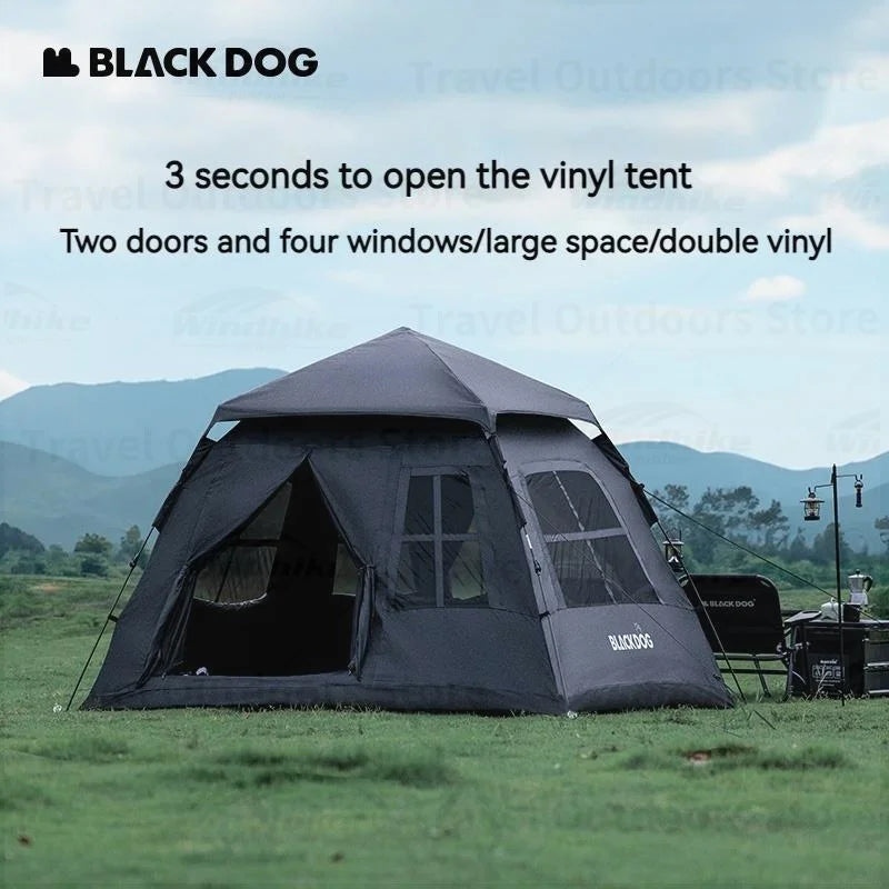 BLACKDOG Camping Tent 15D Outdoor Automatic Portable Quick-Open Room-Style Tents Vinyl Thickened Rainproof Camping Equipment