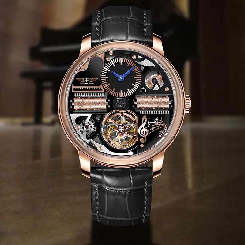 PINDU Watch New TOP Men Mechanical Watch Godfather Fashionable Classic Series Sapphire 45.5MM Wristwatches Men