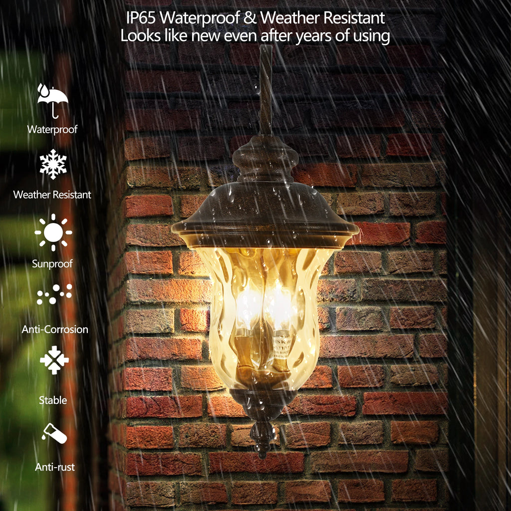 ARLGSITE Outdoor Wall Lantern,Vintage Weatherproof Exterior Sconce Light , Wall Mount Light Fixture(Shipment from USA)