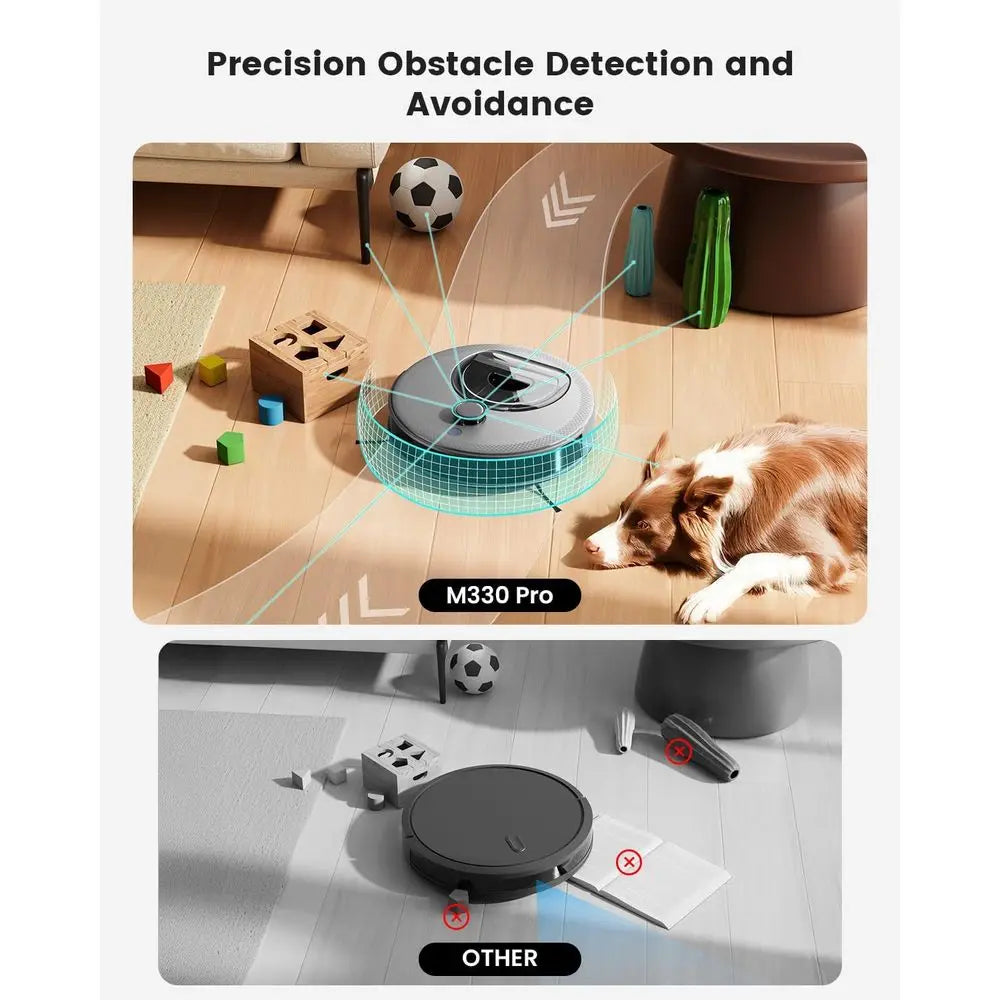 Advanced LiDAR Navigation Robot Vacuum Mop, 450ml Dustbin, Powerful Suction, Multi-Floor Mapping, Self-Charging, Compatible with