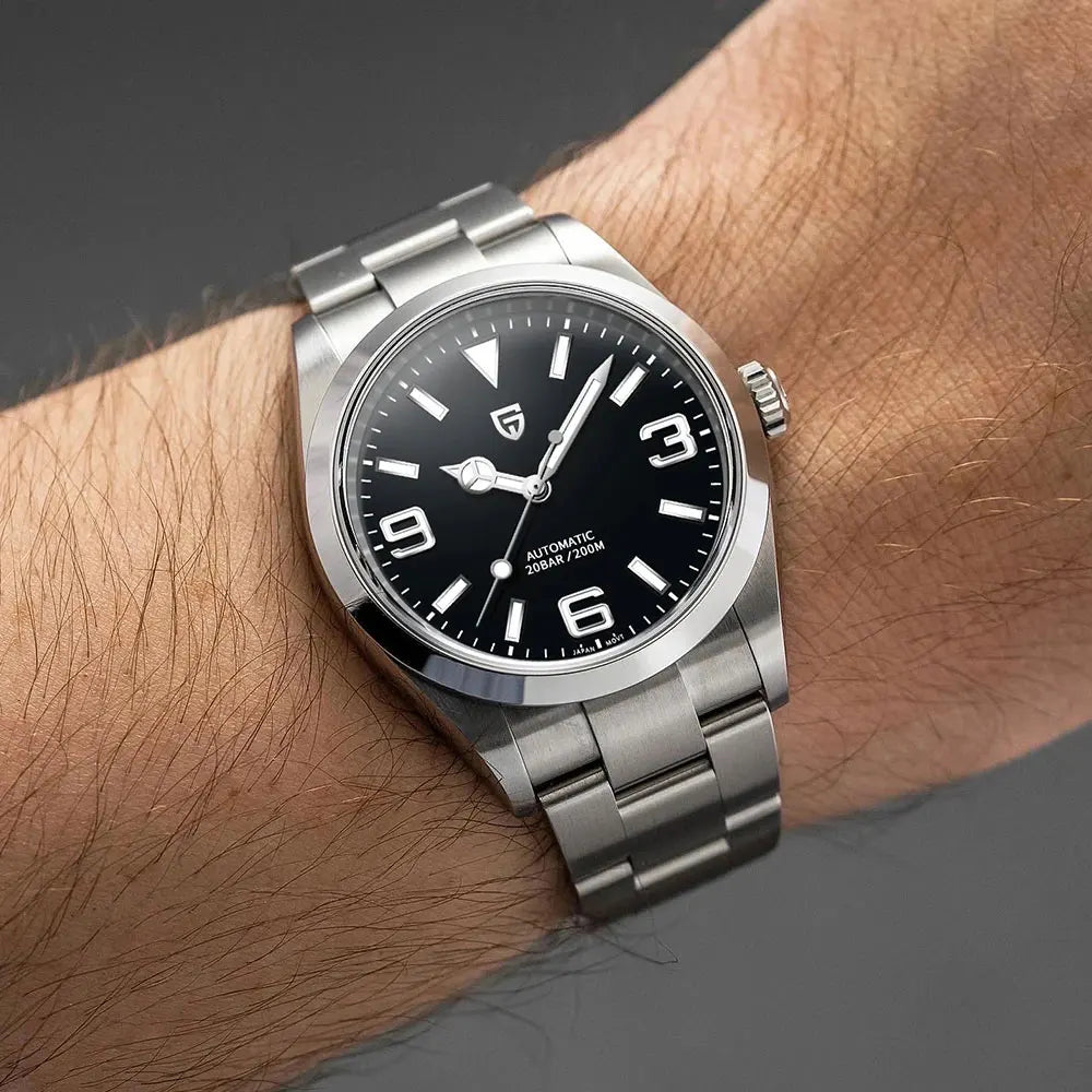 PAGANI DESIGN New Men Mechanical Watch AR Sapphire Glass Automatic Watch Stainless Steel 20bar Waterproof Wristwatch Men PD-1692