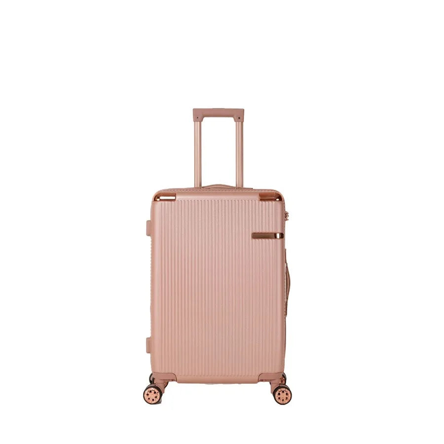 4-piece hard luggage set for travel: polycarbonate, black, 360 dual-rotating wheels, TSA password lock, ultra-lightweight and p