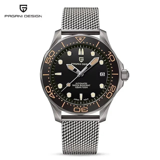 2025 New PAGANI DESIGN Men's Watches Gold Luxury Automatic Watch For Men Mechanical Wristwatches AR Sapphire Waterproof Luminous
