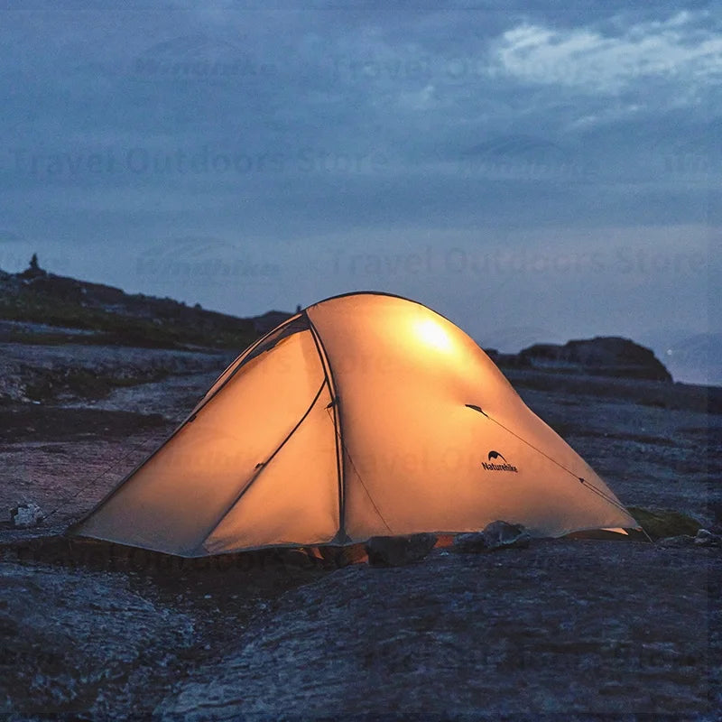 Naturehike Cloud Up Pro Hiking Tent Portable Outdoor Camping Tent 20D Nylon Waterproof Windproof Lightweight Tent for 3 Person