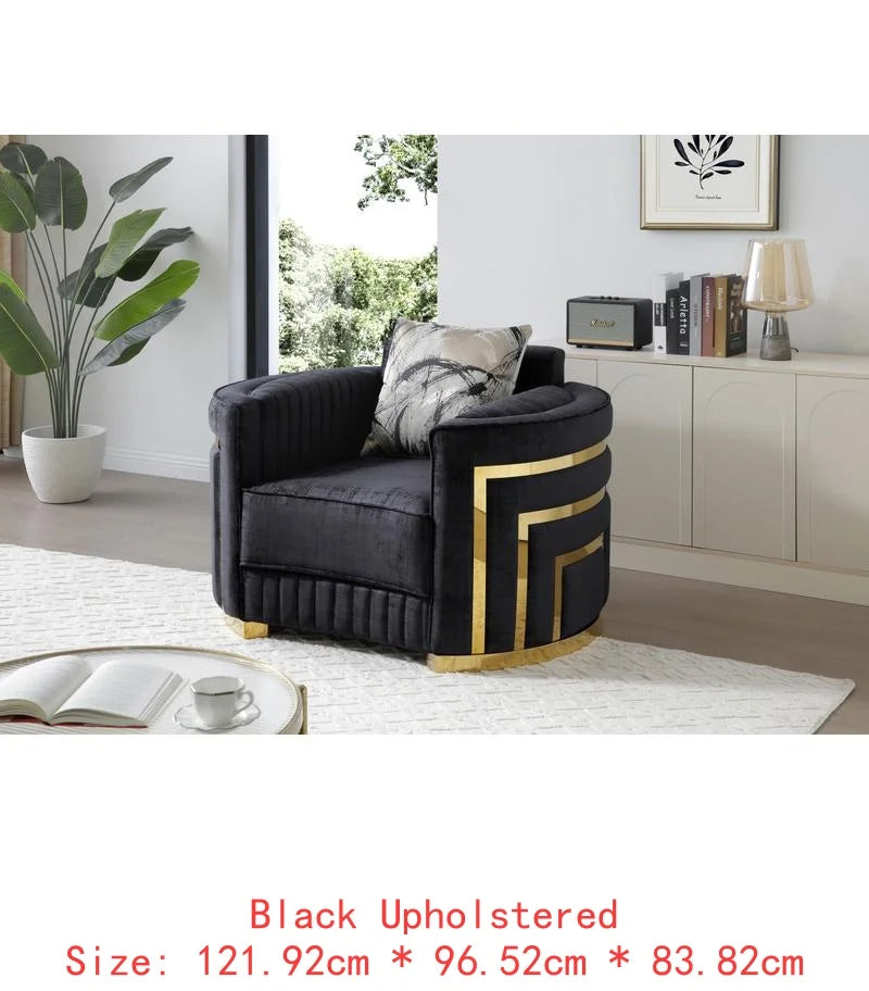 Black Sofa G00523A-S, Modern Design, Elegant and Comfortable Home Seating, Ideal for Living Room and Lounge Spaces