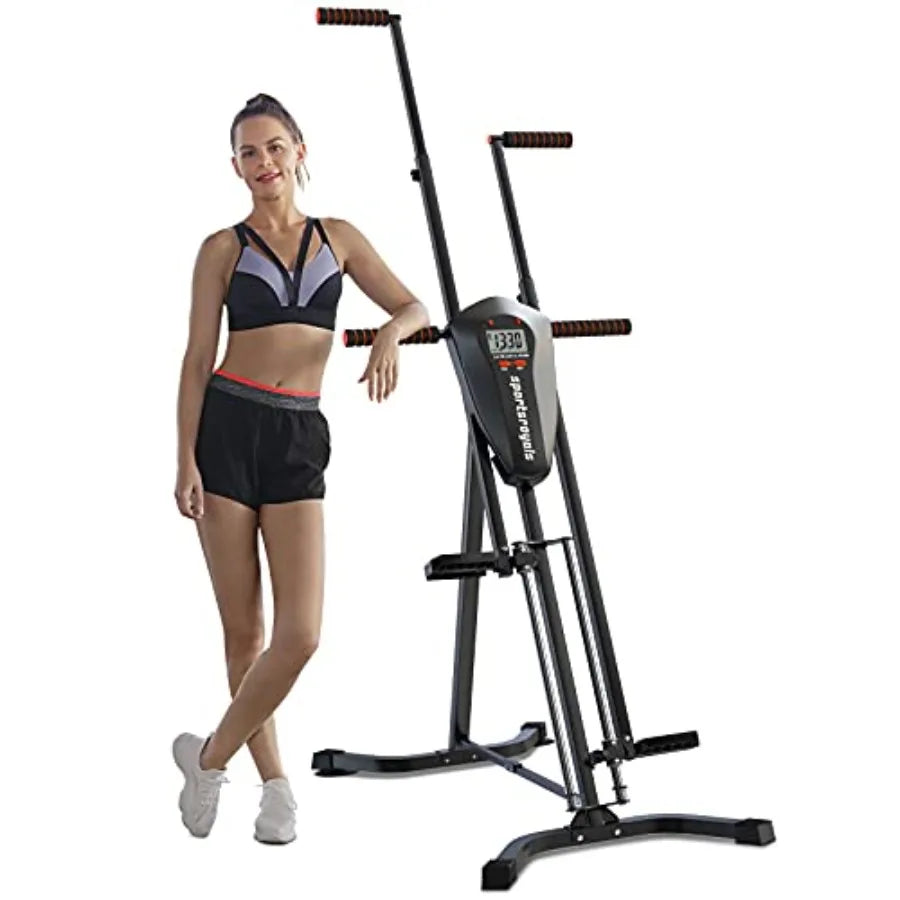 Vertical Climber, Folded Climbing Cardio Exercise Equipment Full Body Workout for Women Men, Stair Climber with 5 Height Adjusta