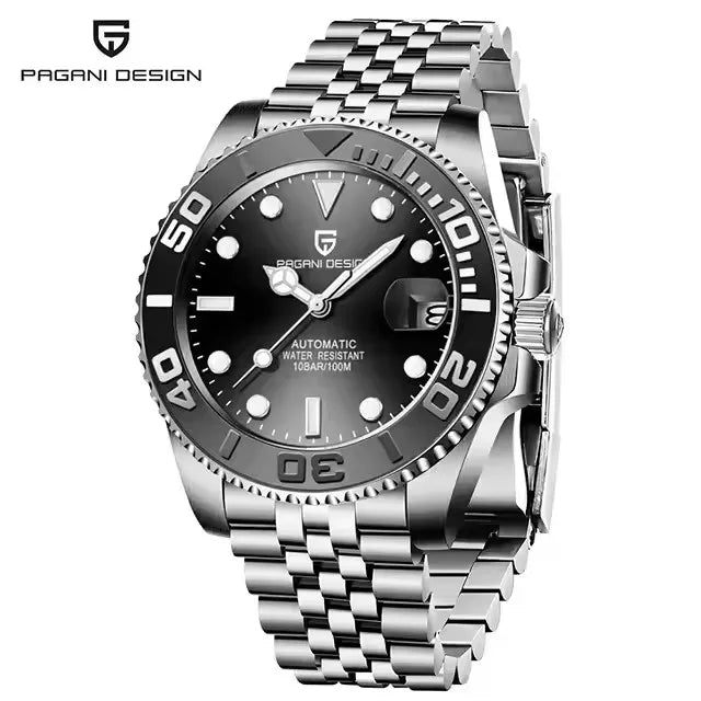 PAGANI DESIGN 40MM Diving Series Luxury Men Mechanical Watch Sapphire Glass Stainless steel waterproof Automatic Watches for men
