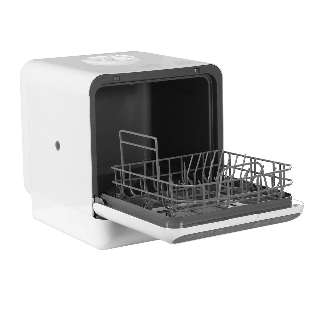 Portable Dishwasher with 6L Built-in Water Tank Automatic Dishwasher 360° Dual Spray High-Temp& Air-Dry Function for Apartments