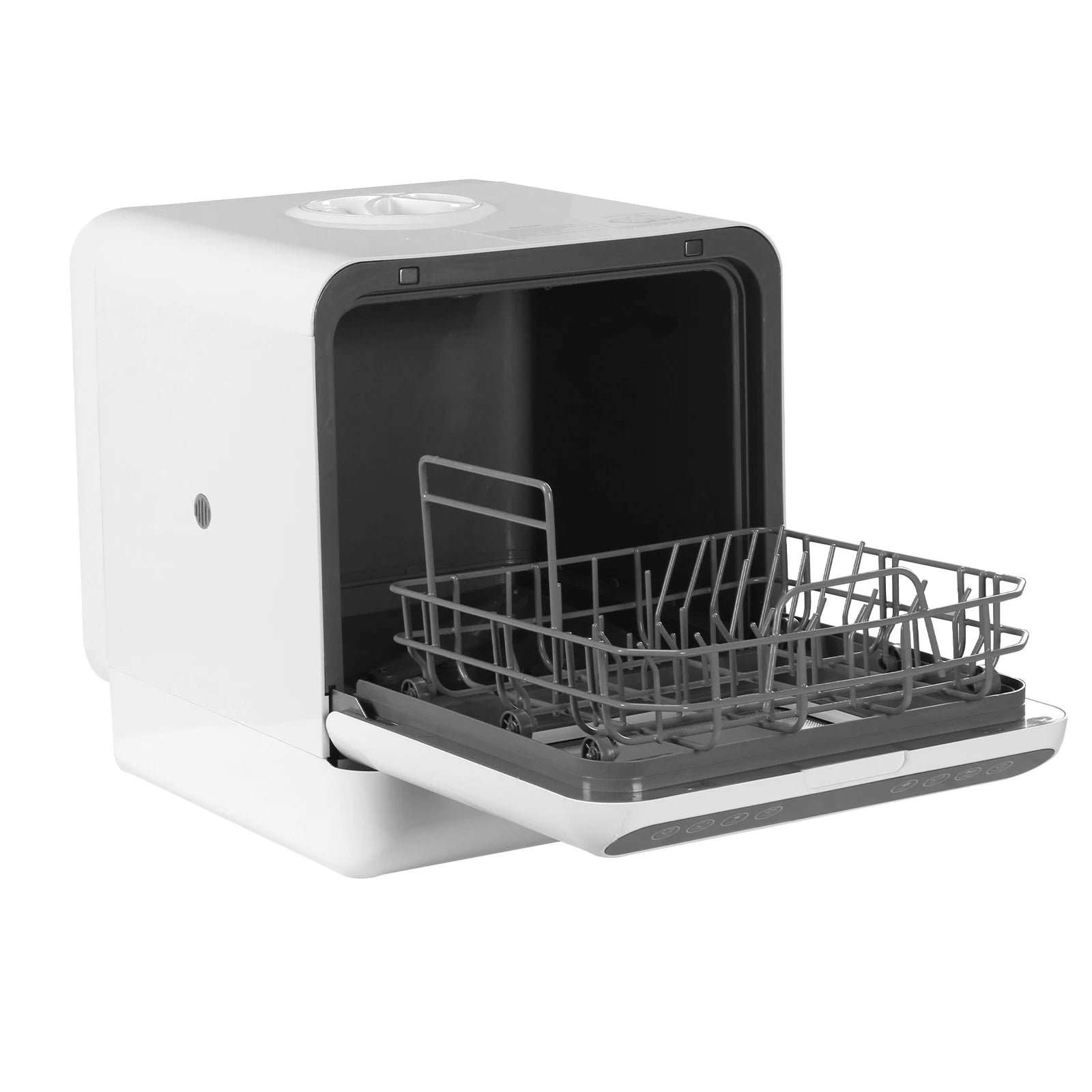 Portable Dishwasher with 6L Built-in Water Tank Automatic Dishwasher 360° Dual Spray High-Temp& Air-Dry Function for Apartments