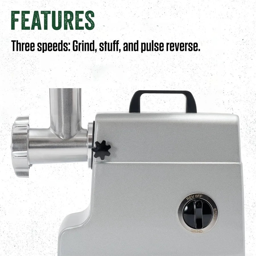 MightyBite 8 Meat Grinder 500 Watt Aluminum Electric Meat Grinder Machine HighEfficiency Kitchen Tool for Home Use Perfect for