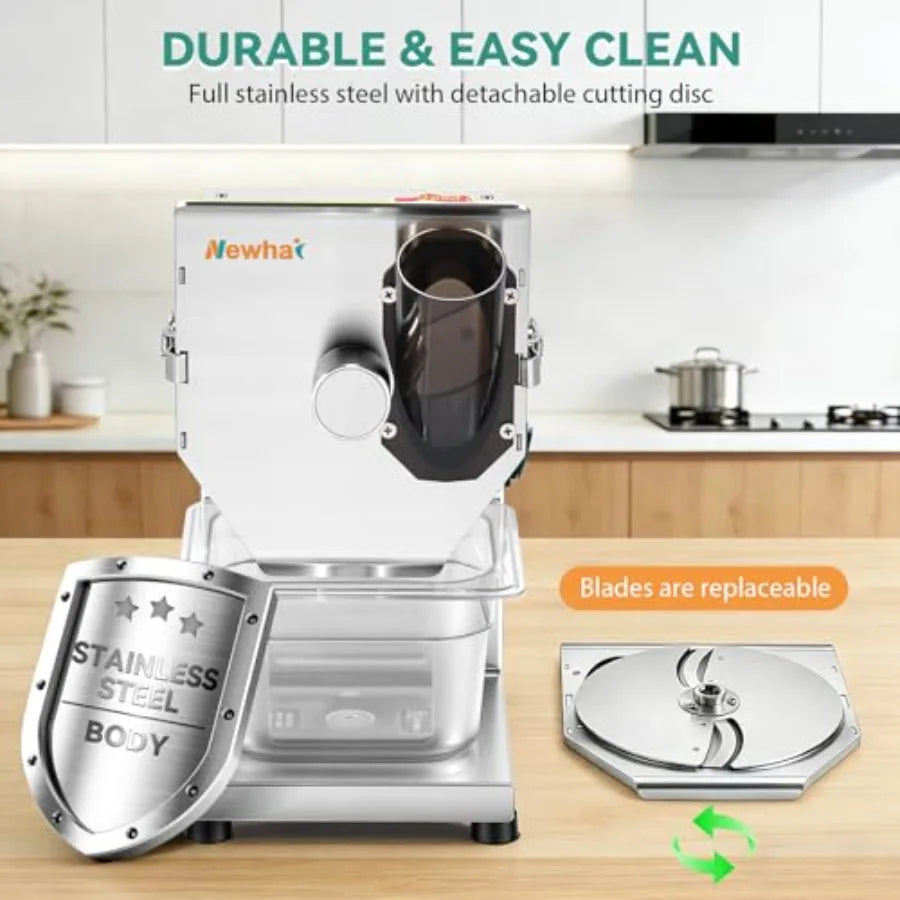 Commercial 3mm Sausage Garlic Slicer 200W Electric Ham Slicing Machine with Automatic Feed Stainless Steel Meat Vegetable Cutte