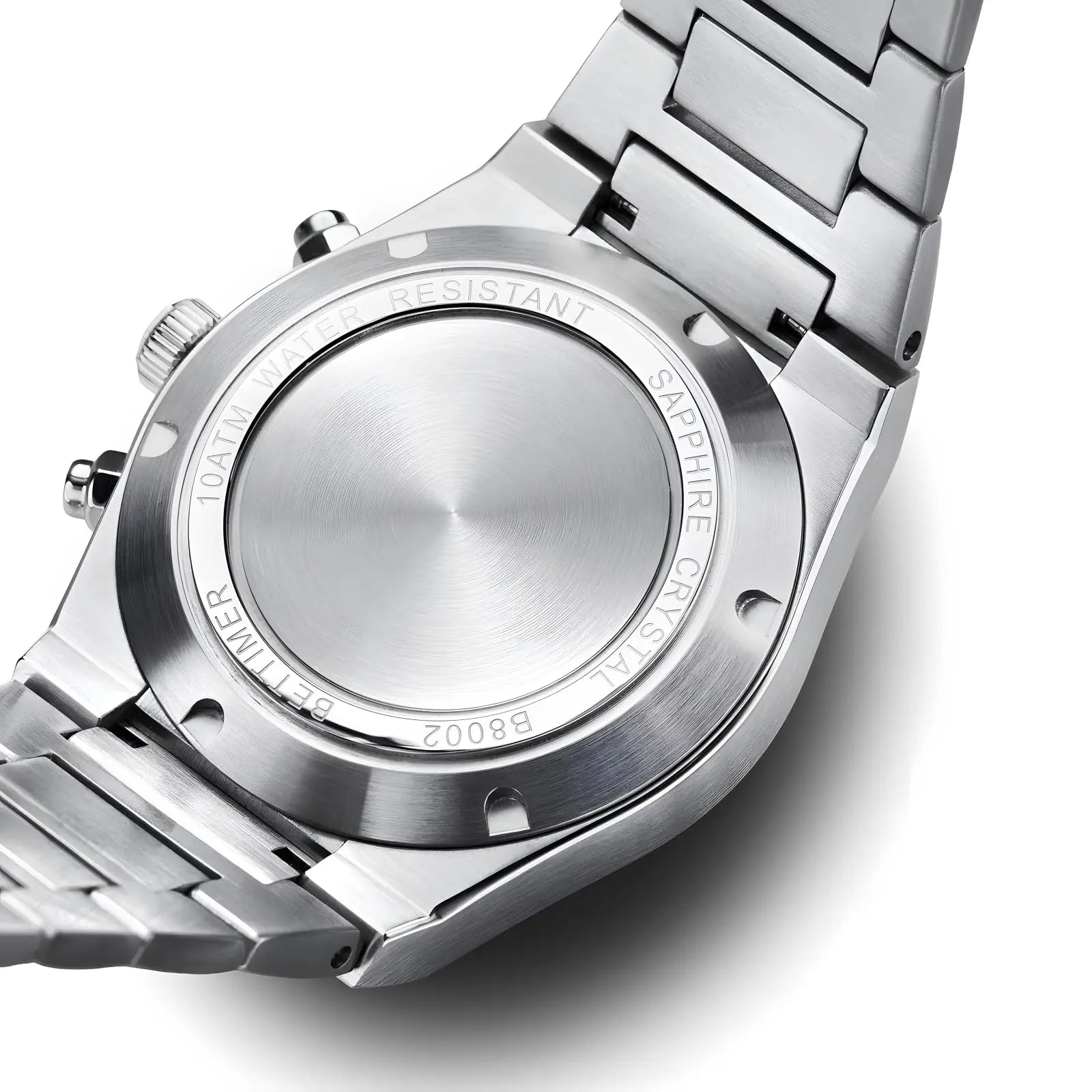 BETTIMER B8002 Men's Mechanical Chronograph Watch ST1903 Movement 38.5mm 316L Stainless Steel Sapphire Luminous Watches for Men