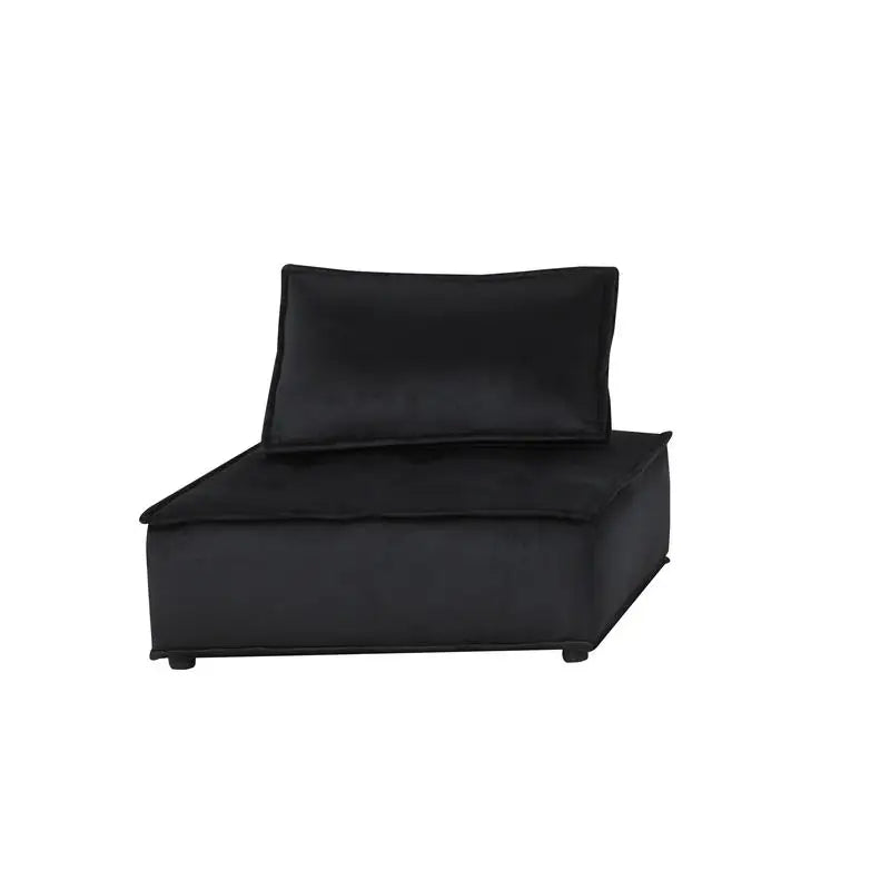 Black Velvet 5-Piece Sofa and Loveseat Set - Stylish and Comfortable Seating for Your Living Room
