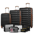Luggage Sets 3 Piece 20 Inch 24 Inch 28 Inch ABS Hardshell Suitcase Set with Spinner Wheels Carry On and Checked Luggage for Wo