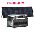IEE P2400 Portable Power Station with 500W Solar Panel 2400W Solar Generator Power Storage 2048Wh LiFePO4 With 5000W Peak US AC