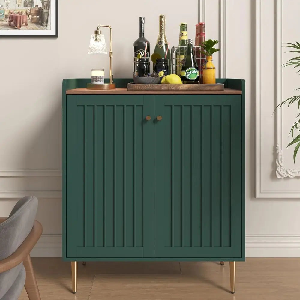 Bar Cabinet with Wine Racks and Adjustable Shelves for Home, Living Room, Dining Room