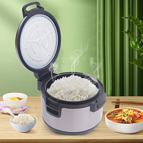 19 Liter Commercial Rice Cooker 100W Electric Rice Warmer with Non-stick Inner Pot for Restaurants 68/72 Dual Temperature Contr