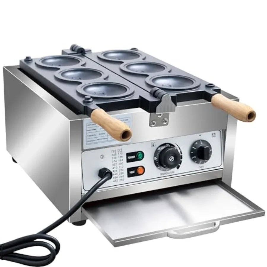 Electric Ice Cream UFO Burger Maker 3pcs Rotary Hamburger Sandwich Machine Non-stick Panini Press Waffle Maker 110V Gelato Pani
