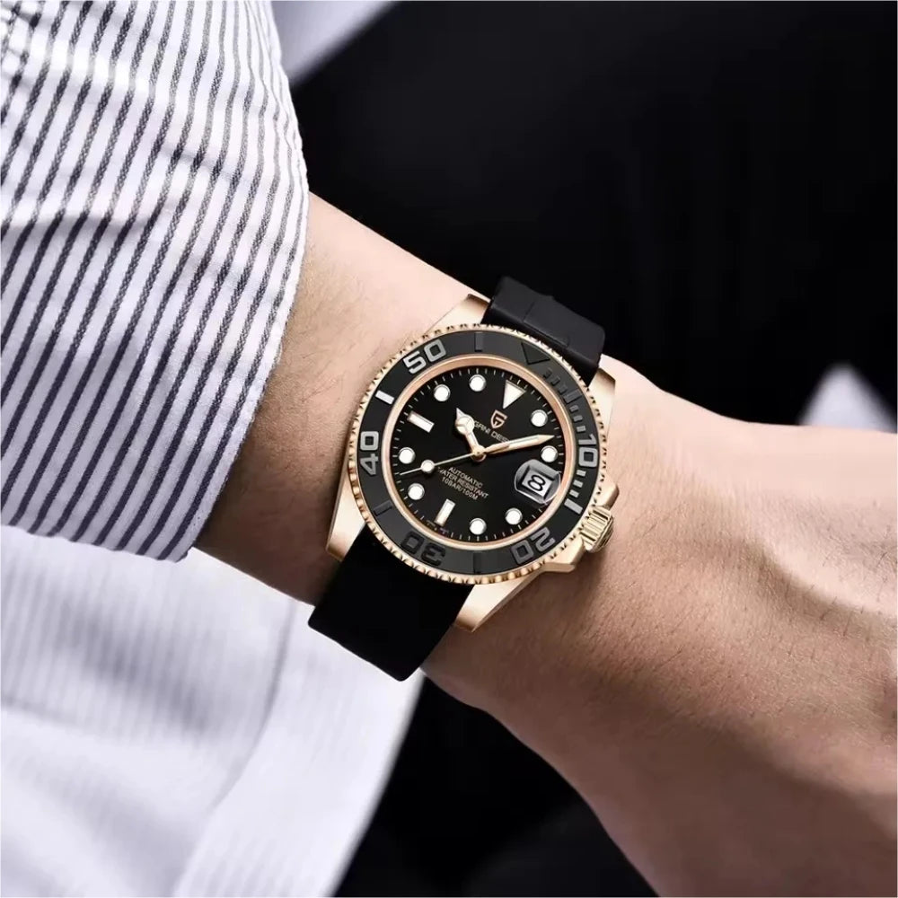 PAGANI DESIGN 40MM Diving Series Luxury Men Mechanical Watch Sapphire Glass Stainless steel waterproof Automatic Watches for men